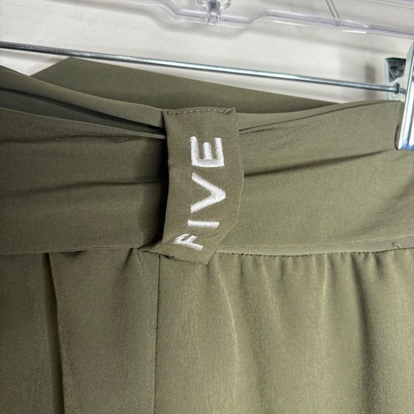 Five Dancewear Side Tie Obi Pants Olive Green YXL High Waist Stretch Joggers - Picture 6 of 9